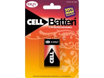 Batteri 9V Per/st